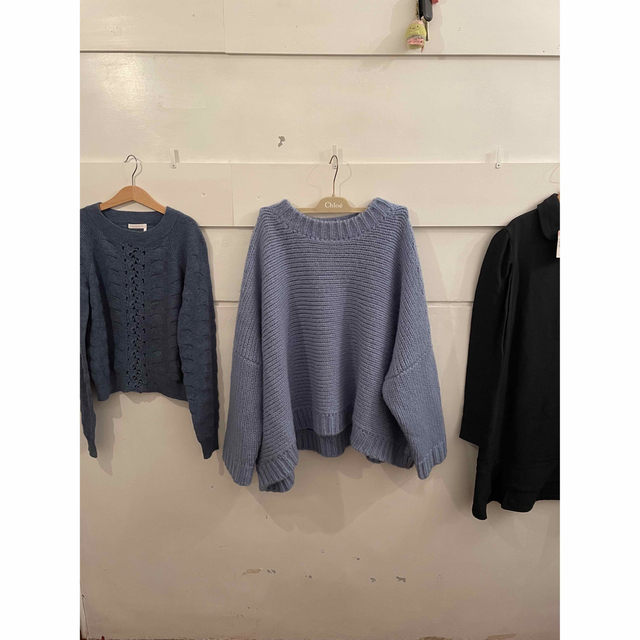 Chloe(クロエ)の最終価格🫐🧊Chloé royal blue🦋 knit. レディースのトップス(ニット/セーター)の商品写真