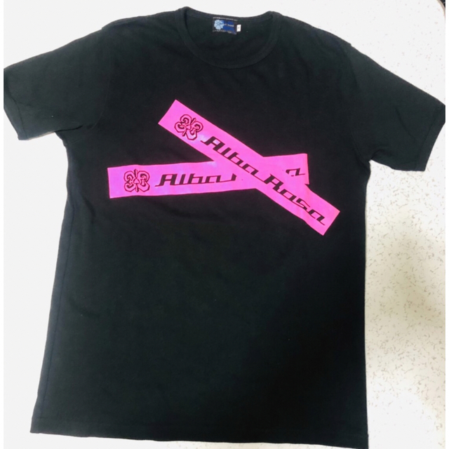 激レアALBA ROSA(アルバローザ)マイタネ ロゴTシャツ 黒×ピンクのサムネイル