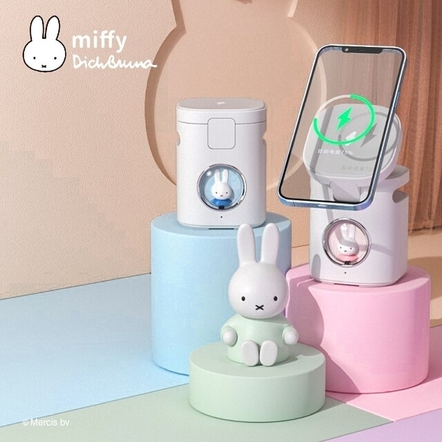 miffy(ミッフィー)の【日本未発売】ミッフィー×MIPOW🎶ワイヤレス充電器スタンド スピーカー スマホ/家電/カメラのオーディオ機器(スピーカー)の商品写真