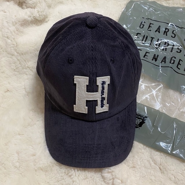 HUMAN MADE(ヒューマンメイド)の【新品】human made キャップ ネイビー コーデュロイ 帽子 オシャレ メンズの帽子(キャップ)の商品写真