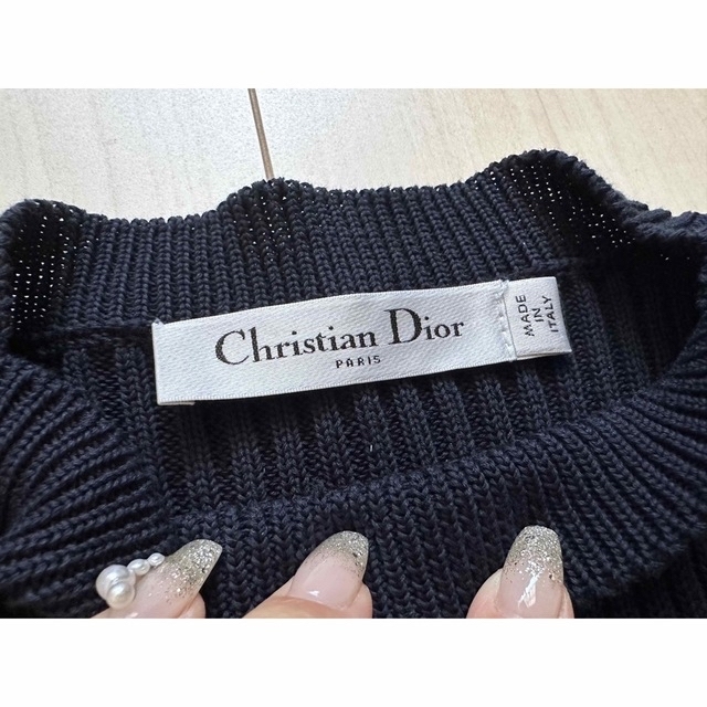 DIOR MARINIERE マリン風*コットンニット*Navy×White | Christian