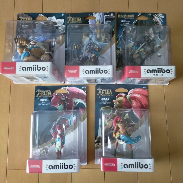 新品未開封品　amiibo ミファー ダルケル リーバル ウルボザ　リンク騎乗