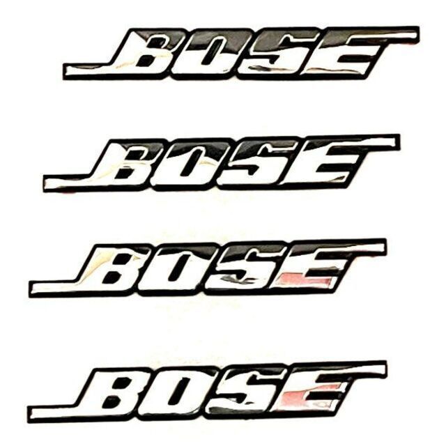 BOSE(ボーズ)のボーズ BOSE スピーカーロゴプレート エンブレム ステッカー 4枚セット B 自動車/バイクの自動車(車内アクセサリ)の商品写真