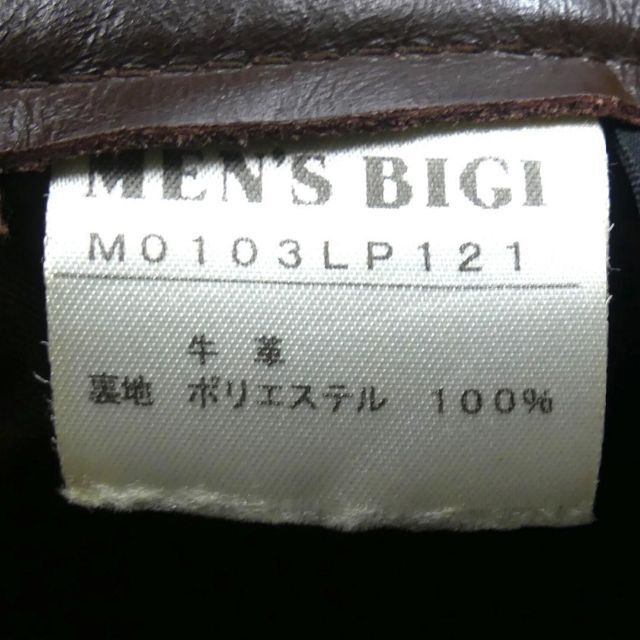 MEN'S BIGI(メンズビギ)のレザーパンツ バイク 本革 BIGI メンズビギ メンズ S 茶 HN1698 メンズのパンツ(その他)の商品写真