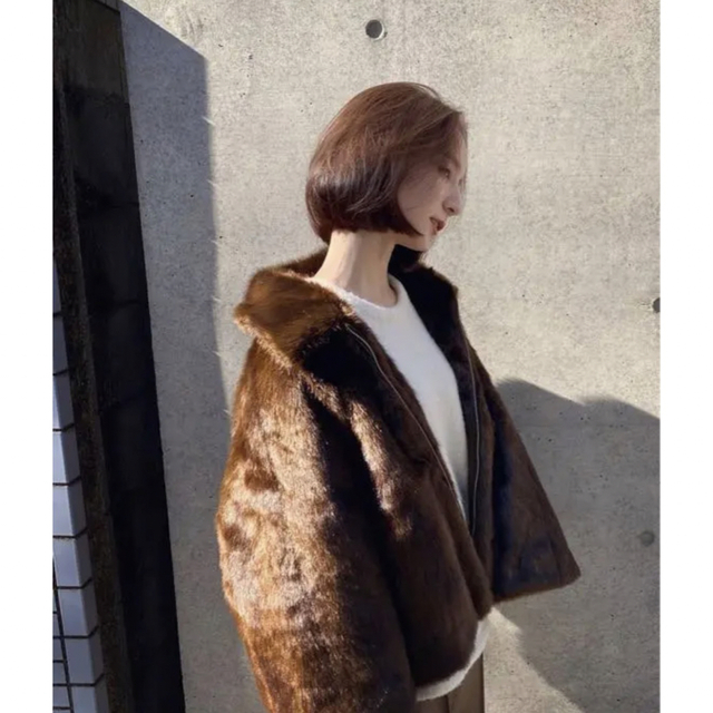 美品　完売品　LEINWANDE Faux-fur Jacket ファーコート 極美品 完売品 LEINWANDE Faux-fur Jacket ファーコート