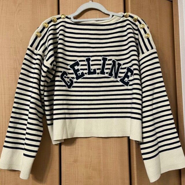 CELINE セリーヌ エンブロイダリー ボーダー ニット-