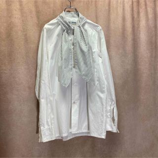 5%OFF】 新品未使用 unused ribbon グリーン shirt ボウタイシャツ