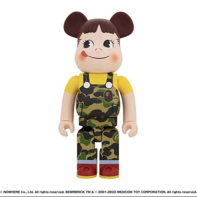 おもちゃBE@RBRICK BAPE(R) ペコちゃん 1000％ GREEN