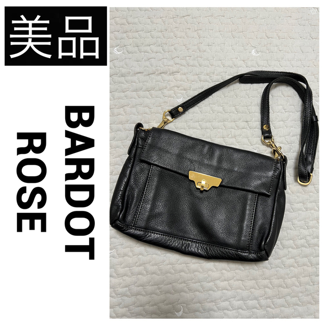 【美品】 BARDOT ROSE バルドロゼ ショルダーバッグ レザー ブラック