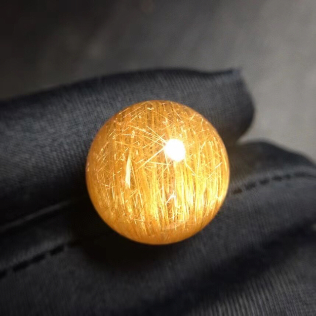 ⭐︎天然銅色ゴールドルチルクオーツ 丸玉 18.3mm 4