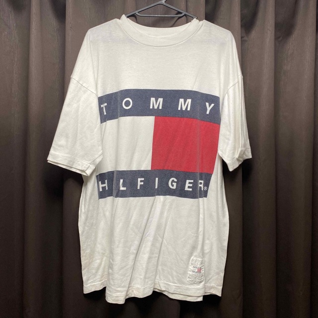 TOMMY HILFIGER - TOMMY HILFIGER 90s Tシャツ XL フラッグ ビックロゴ ...