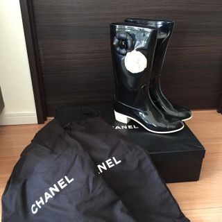 シャネル(CHANEL)の1004様専用！CHANEL シャネル レインブーツ36  23cm(レインブーツ/長靴)