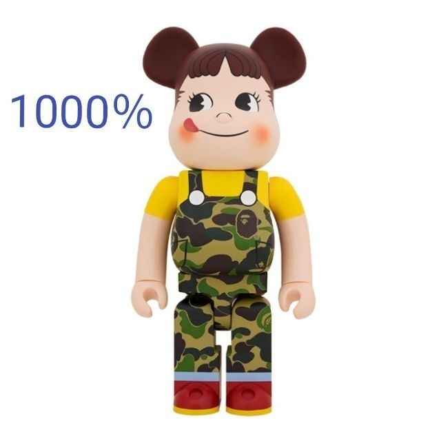 その他BE＠RBRICK BAPE×ペコちゃん 1000%（グリーン）　ベアブリック