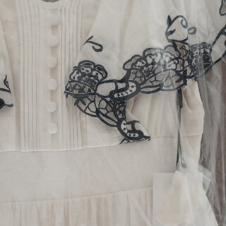 Cutwork Embroidery Angel Sleeve Dress