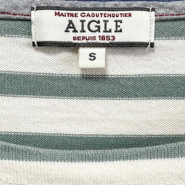 AIGLE(エーグル)の【超美品】AIGLEエーグル オーガニックコットン製ボーダーバスクシャツ男女兼用 メンズのトップス(Tシャツ/カットソー(七分/長袖))の商品写真