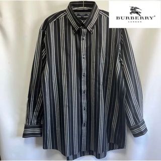 バーバリー(BURBERRY)の【新品】BURBERRY LONDON ゆったりバーバリー柄ストライプBDシャツ(シャツ)