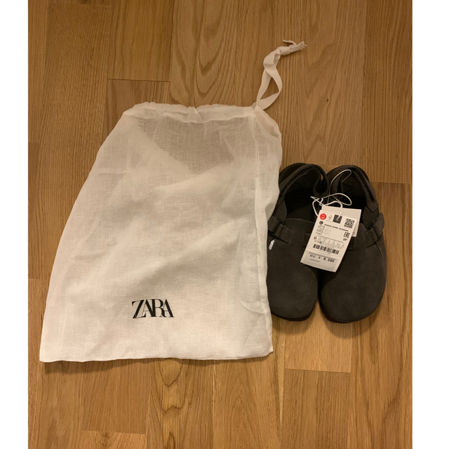 ZARA KIDS(ザラキッズ)のZARA キッズ　レザーグロッグサンダル キッズ/ベビー/マタニティのベビー靴/シューズ(~14cm)(サンダル)の商品写真