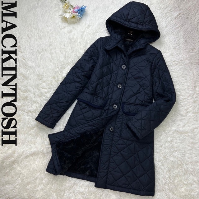 美品♡MACKINTOSH マッキントッシュ キルティング ボア コート - www