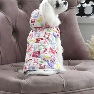 ローラアシュレイ(LAURA ASHLEY)の犬服　ローラアシュレイ　フード付き中綿ベスト(犬)