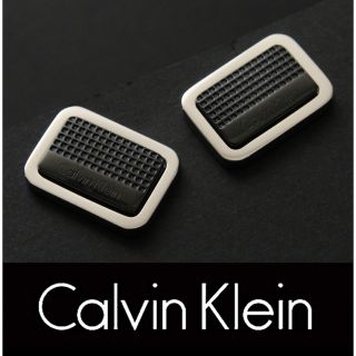 カルバンクライン(Calvin Klein)の8456◆CKカルバンクライン◆カフス◆シルバー×ブラック◆カフスボタン(カフリンクス)