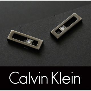 カルバンクライン(Calvin Klein)の8405◆CKカルバンクライン◆カフス◆ガンメタ×クリアストーン◆カフスボタン(カフリンクス)