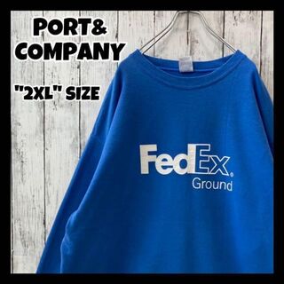 US古着　PORT&COMPANY 企業ロゴ　fedex スウェット　トレーナー(スウェット)