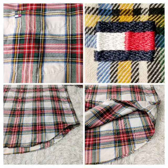 TOMMY HILFIGER(トミーヒルフィガー)の90s★US輸入★トミーヒルフィガー 長袖ボタンダウンシャツ オーバーチェック メンズのトップス(シャツ)の商品写真