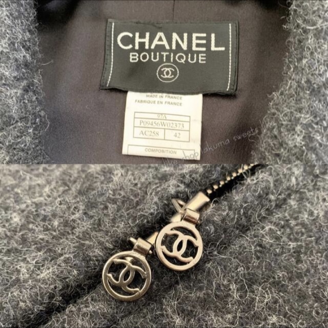 CHANEL 希少42！ロングドレスを纏ったような美ラインコート美品˚✧₊⁎⁎⁺