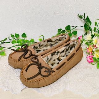 ミネトンカ(Minnetonka)のMINNETONKA ミネトンカ モカシン レオパード 22cm 美品(スリッポン/モカシン)