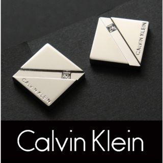 カルバンクライン(Calvin Klein)の8427◆CKカルバンクライン◆カフス◆シルバー×クリアストーン◆新品(カフリンクス)