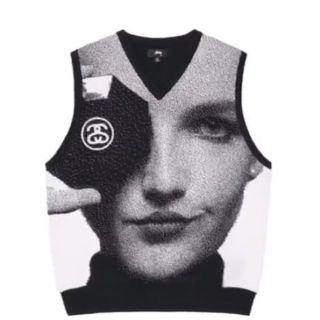 ステューシー(STUSSY)のPHOTO JACQUARD VEST size:M(ニット/セーター)