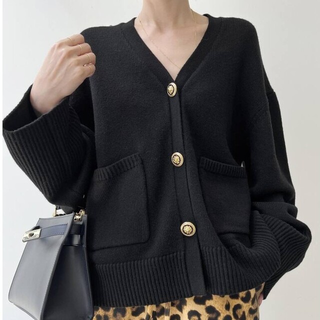 L'AppartementGOLD BUTTON V/N CARDIGAN