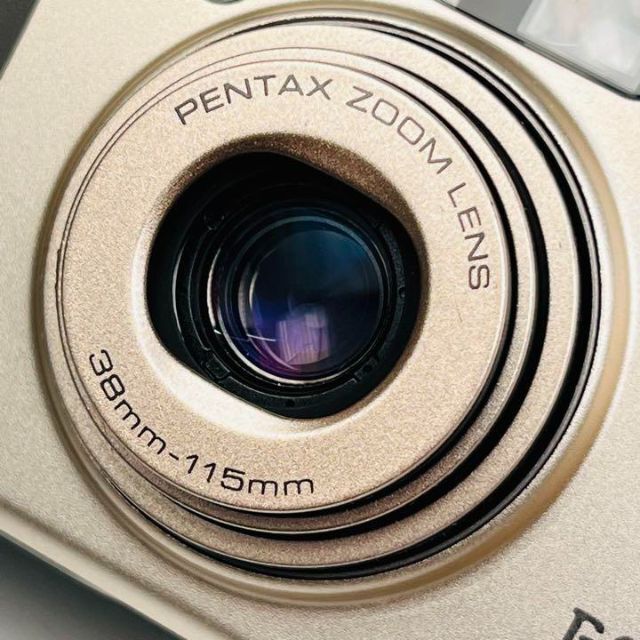 PENTAX(ペンタックス)の【完動品】PENTAX ESPIO 115M ゴールド コンパクトフィルムカメラ スマホ/家電/カメラのカメラ(フィルムカメラ)の商品写真