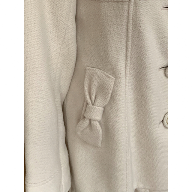 ファーコート レディース9号  白に近い薄ピンク ほぼ未使用状態綺麗 即日発送可 レディースのジャケット/アウター(毛皮/ファーコート)の商品写真
