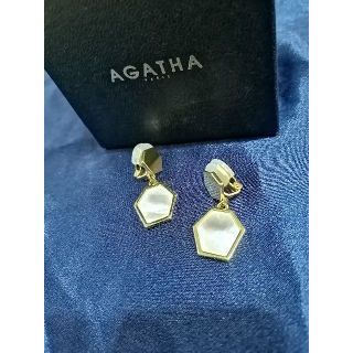 匿名配送】 AGATHA アガタ イヤリング シルバー 花 白 | アガタ ...
