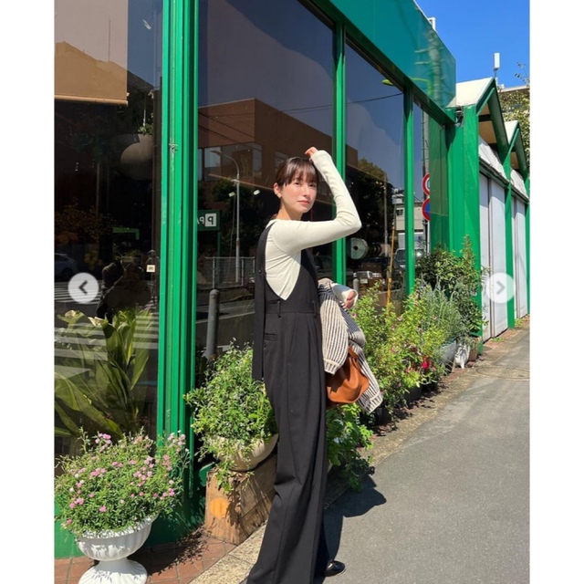 ☆送料無料☆ 当日発送可能 CLANE♡BACK RIBBON SUSPENDER SALOPETTE