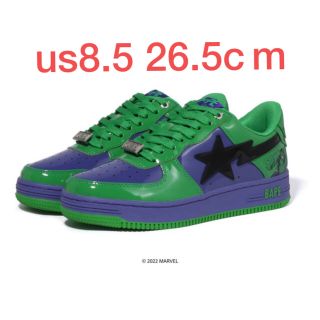 アベイシングエイプ(A BATHING APE)のBAPE STA MARVEL HULK ハルク US8.5 26.5cm(スニーカー)