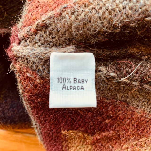 ヴィンテージ アルパカ100% ニット セーター ペルー製 Alpaca