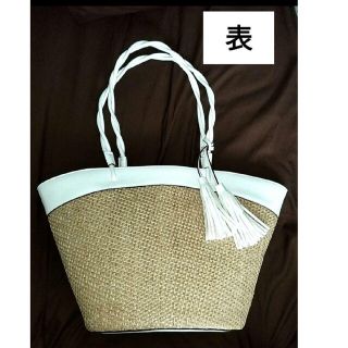 アズールバイマウジー(AZUL by moussy)のAZUL　アズール　かごバッグ　白　ホワイト(ショルダーバッグ)