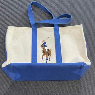 ラルフローレン(Ralph Lauren)のラルフローレン　トートバッグ　青　白(トートバッグ)