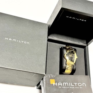 ハミルトン(Hamilton)の高級品！ HAMILTON ベンチュラ H243010 ゴールド 赤針 純正蛇腹(腕時計(アナログ))