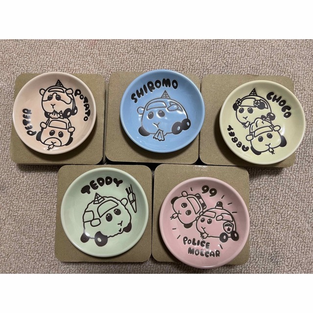 PUIPUIモルカー一番くじ ミニプレート5枚セット エンタメ/ホビーのおもちゃ/ぬいぐるみ(キャラクターグッズ)の商品写真