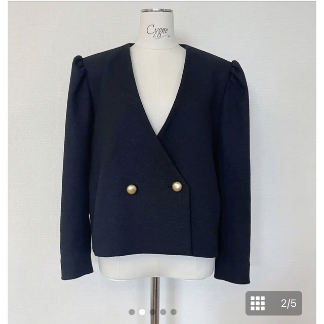 激安先着トップス非売品 Drawer - cygne シーニュ ツイード ジャケット 0 ドゥロワー