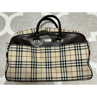 バーバリー(BURBERRY)のまめさま専用⭐︎BURBERRY ボストンバッグ ノバチェック レザー(ボストンバッグ)