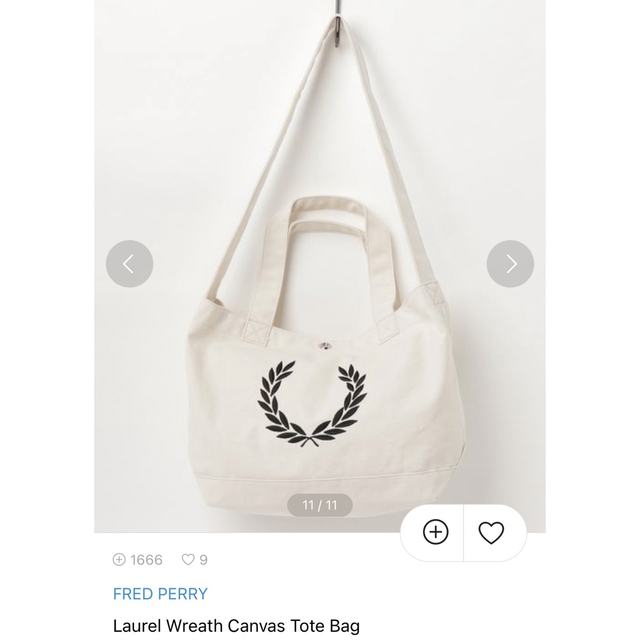 FRED PERRY(フレッドペリー)のFRED PERRY フレッドペリー　トートバッグ レディースのバッグ(トートバッグ)の商品写真