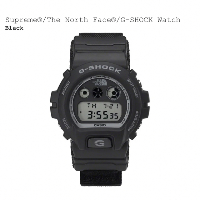 Supreme THE NORTH FACE G-SHOCK watch 黒