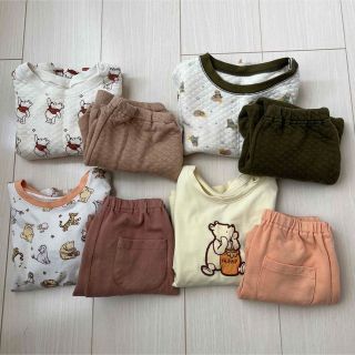 ユニクロ(UNIQLO)の再値下げ【UNIQLO】ベビー キッズ パジャマ 90 4点 まとめ売り(パジャマ)