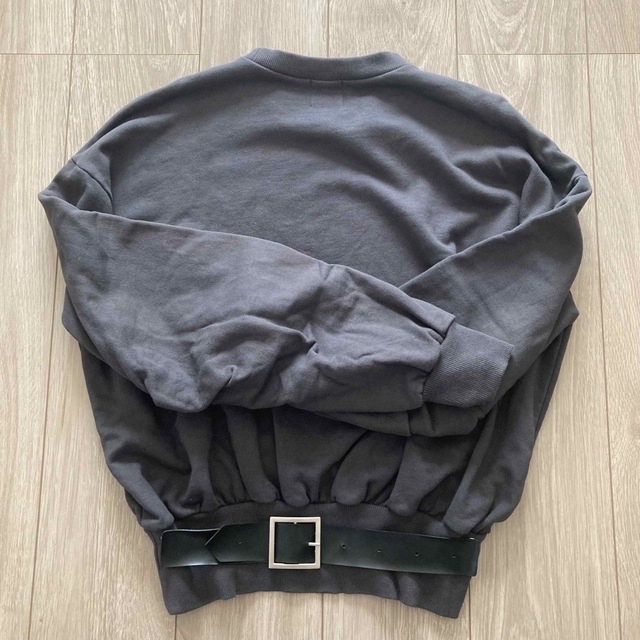 Ameri アメリ BACK BELT SWEAT TOP