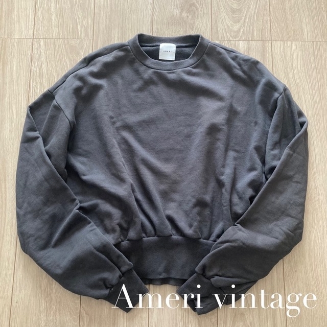 Ameri アメリ BACK BELT SWEAT TOP