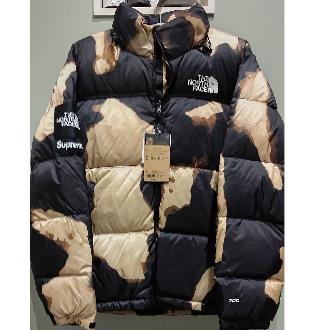 ダウンジャケット Supreme - Supreme TNF Bleached Denim  Nuptse Set L